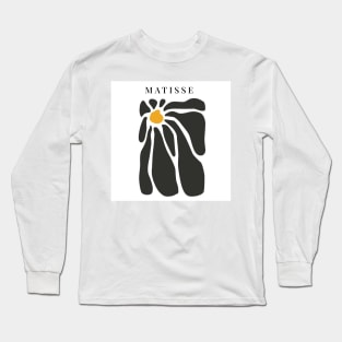 Matisse abstract cut outs scandivian art print Long Sleeve T-Shirt